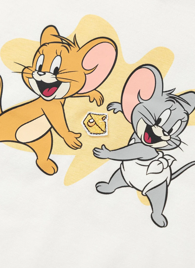 Balabala Grey/White Toddler Boys Round v-neck long-sleeved T-shirt for Men | Best Price UAE